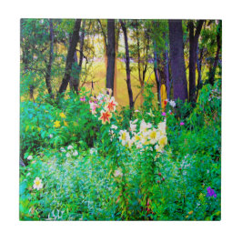 Heldere zonsopgang met boomluizen in mijn Rubio Ga Tegeltje