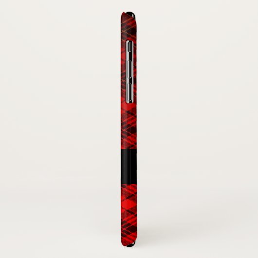 Helderend Elegant Red Kersttartan Monogram Case-Mate iPhone Case (Achterkant/links)