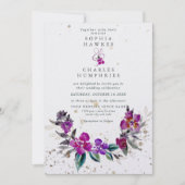 Helderend Floral Lijst met gouddetail Feestdagenkaart (Voorkant)