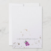 Helderend Floral Lijst met gouddetail Feestdagenkaart (Achterkant)