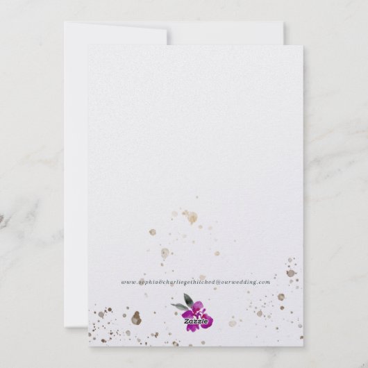 Helderend Floral Lijst met gouddetail Feestdagenkaart (Achterkant)