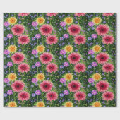 Helderend floreel patroon cadeaupapier (Vlak)