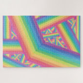 Helderend geometrisch overlappend patroon van rege legpuzzel (Horizontaal)