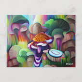 Helderend kleurrijk Psychedelisch Patroon Briefkaart (Achterkant)