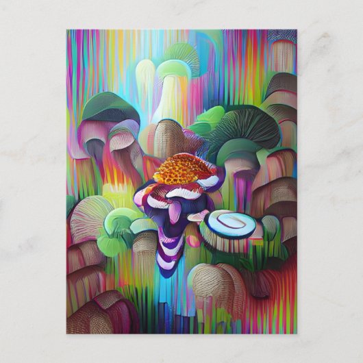 Helderend kleurrijk Psychedelisch Patroon Briefkaart (Voorkant)