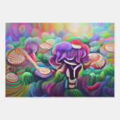 Helderend kleurrijk Psychedelisch Patroon Inpakpapier Vel (Voorkant 3)