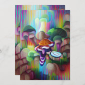 Helderend kleurrijk Psychedelisch Patroon Kaart (Voorkant / Achterkant)