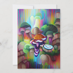 Helderend kleurrijk Psychedelisch Patroon Kaart