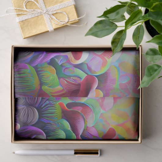 Helderend kleurrijk Psychedelisch Patroon Tissuepapier (Geschenk)