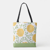 Helderend landzonnebloempatroon tote bag (Achterkant)