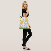 Helderend landzonnebloempatroon tote bag (Op model)