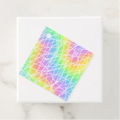 Helderend ontwerp voor regenboog bedankjes labels (In situ)