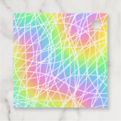 Helderend ontwerp voor regenboog bedankjes labels (Achterkant)