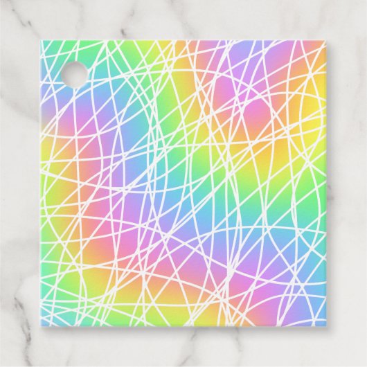 Helderend ontwerp voor regenboog bedankjes labels (Voorkant)
