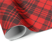 Helderend rode kersttartan cadeaupapier (Rol Hoek)