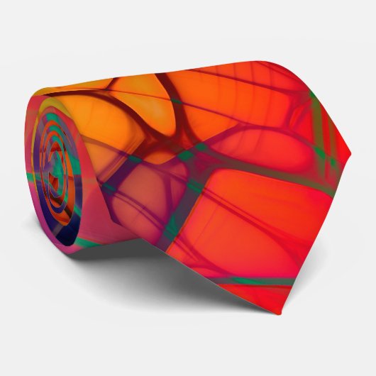 Helderend Sinaasappel Stropdas (Opgerold)