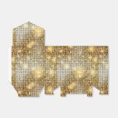 Helderende gouden sequoietjes in glitters disco ba bedankdoosjes (Uitgevouwen)