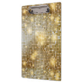 Helderende gouden sequoietjes in glitters disco ba klembord (Links)