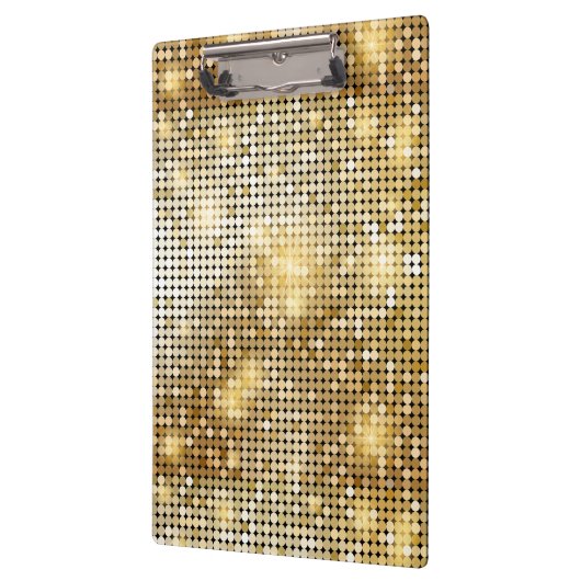 Helderende gouden sequoietjes in glitters disco ba klembord (Links)