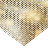 Helderende gouden sequoietjes in glitters disco ba korte tafelloper (Hoek)