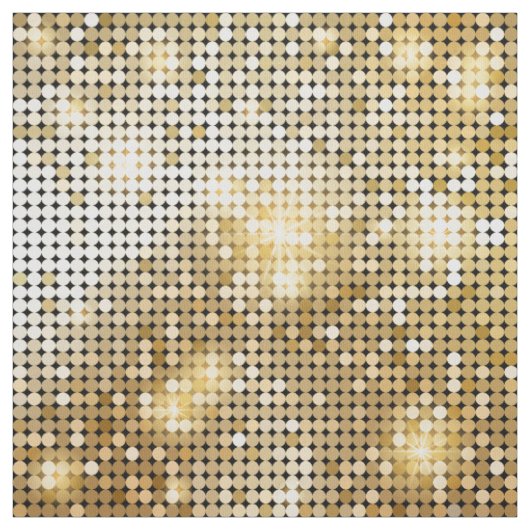 Helderende gouden sequoietjes in glitters disco ba stof (Swatch)