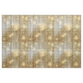 Helderende gouden sequoietjes in glitters disco ba stof (Fat Quarter)