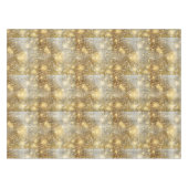 Helderende gouden sequoietjes in glitters disco ba tafelkleed (Voorkant (Horizontaal))