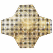 Helderende gouden sequoietjes in glitters disco ba voetbal (Enkel)