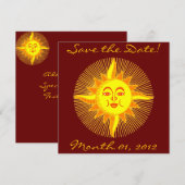 Helderende Sun-uitnodigingen glimlachen Save The Date (Voorkant / Achterkant)