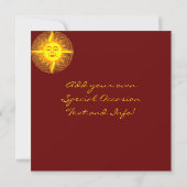 Helderende Sun-uitnodigingen glimlachen Save The Date (Achterkant)