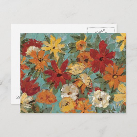 Helderexpressieve tuin briefkaart (Voorkant / Achterkant)