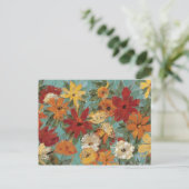 Helderexpressieve tuin briefkaart (Staand voorkant)