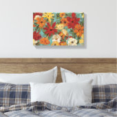 Helderexpressieve tuin canvas afdruk (Insitu (Slaapkamer))