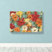 Helderexpressieve tuin canvas afdruk (Insitu (Houten vloer))