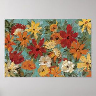 Helderexpressieve tuin poster