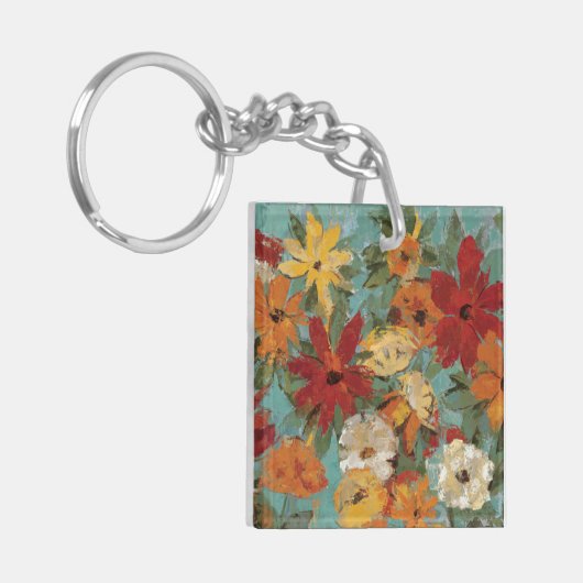 Helderexpressieve tuin sleutelhanger (Voorkant Links)