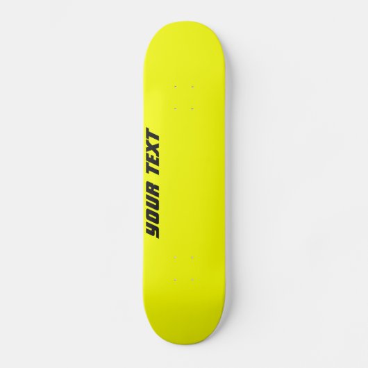 Heldergeel aangepast skateboard (Voorkant)