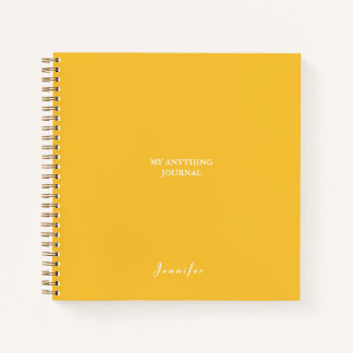 Heldergeel aangepaste minimalistische spiraal Noti Notitieboek