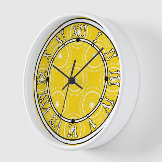 Heldergeel abstract patrooncitroenretro (Hoek)