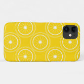 Heldergeel abstract patrooncitroenretro Case-Mate iPhone case (Achterkant (horizontaal))