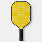 Heldergeel abstract patrooncitroenretro pickleball paddle (Voorkant)
