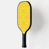 Heldergeel abstract patrooncitroenretro pickleball paddle (Links)