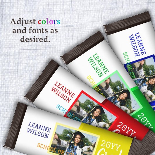 Heldergeel Afstuderen Snoep Bar Wrapper Flyer