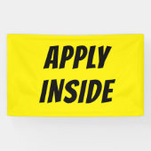 Heldergeel Apply Inside Banner – High-Vis (Horizontaal)