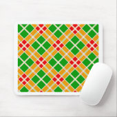 Heldergeel Argyl-groen patroonaccessoire Muismat (Met muis)