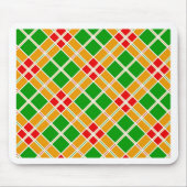 Heldergeel Argyl-groen patroonaccessoire Muismat (Voorkant)