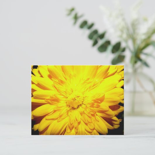 Heldergeel briefkaart (Staand voorkant)