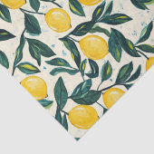 Heldergeel citroen patroon spiraal Notitieboek Tissuepapier (Detail)