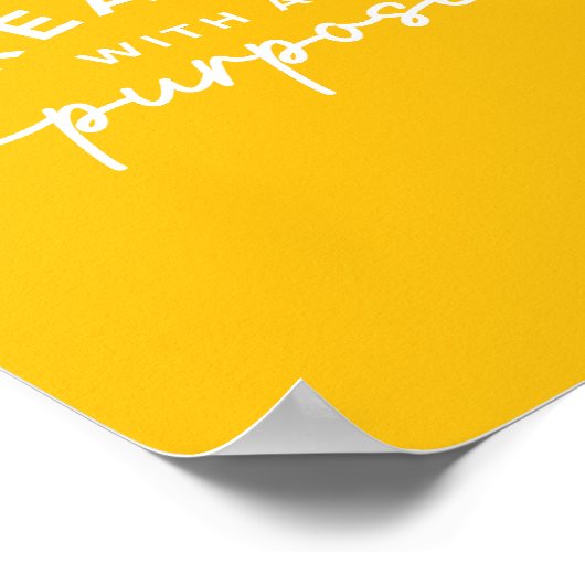 Heldergeel Elegant Christelijk Quote Poster (Hoek)