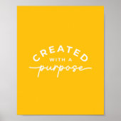 Heldergeel Elegant Christelijk Quote Poster (Voorkant)